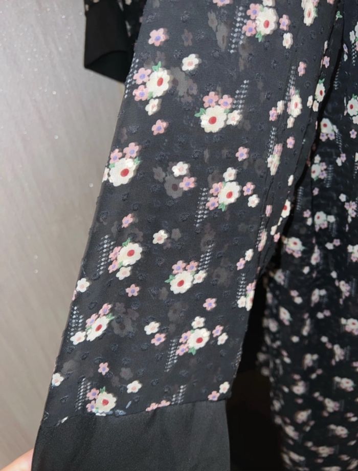 Kimono noir transparent