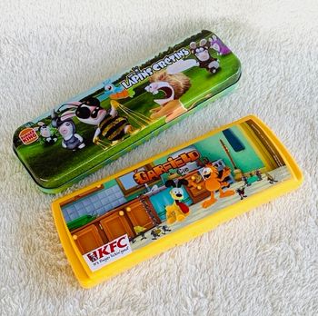Lot 2 boîtes à crayons Burger King et KFC