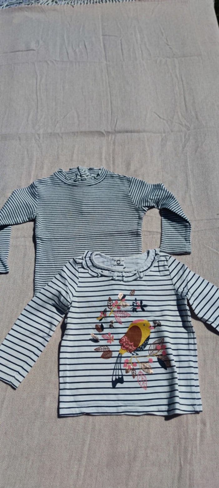 2 hauts manches longues 18 mois