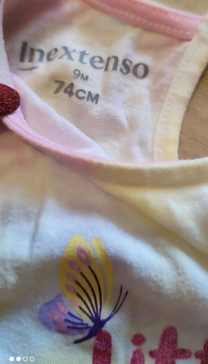 Tenue t-shirt+ short jean - 9 mois - photo numéro 5