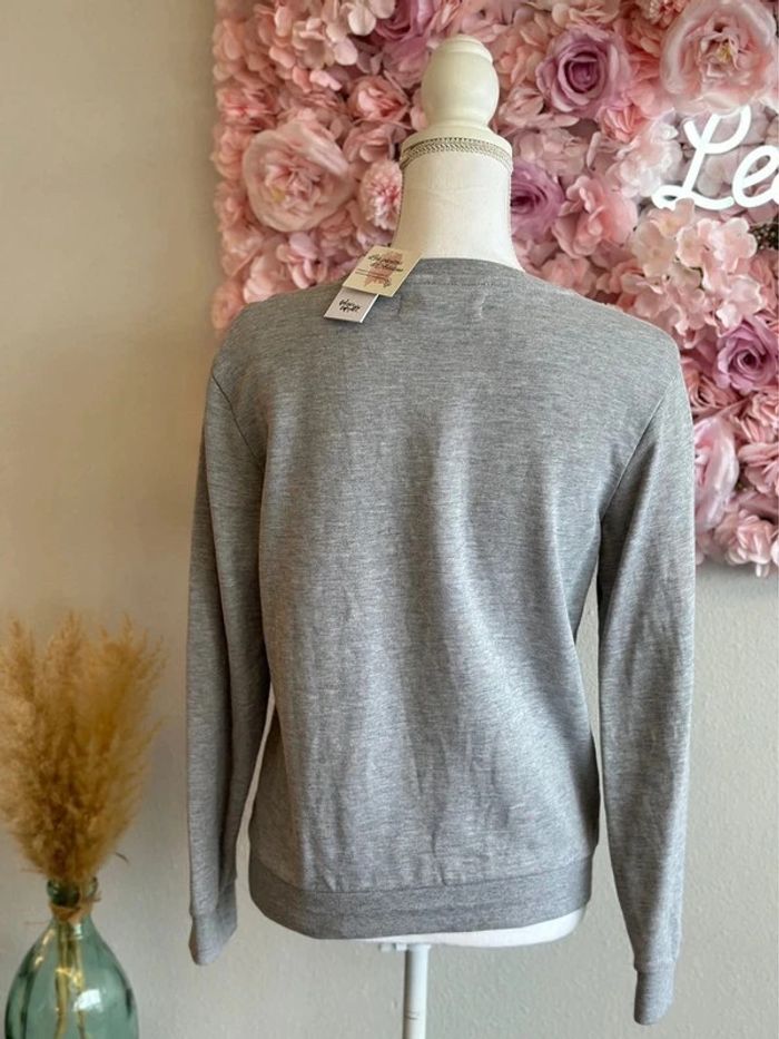 Sweat gris imprimé en rouge, taille XS - Galeries Lafayette - photo numéro 7