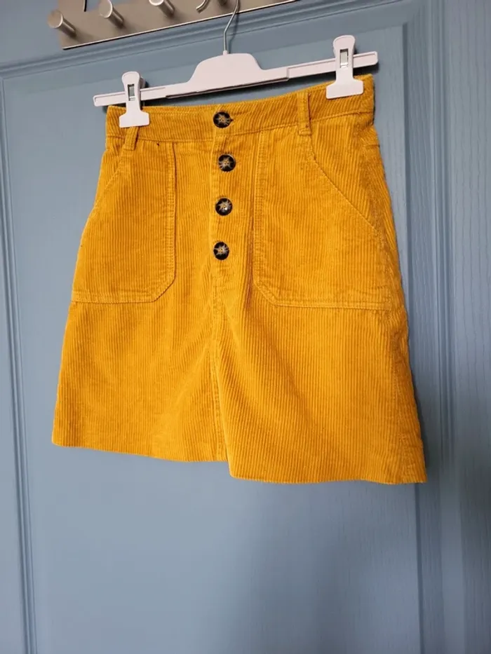 Jupe velours moutarde fille bizzbee taille 32