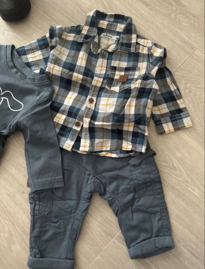Ensemble 3pcs Chemise pantalon t-shirt gemo - photo numéro 2