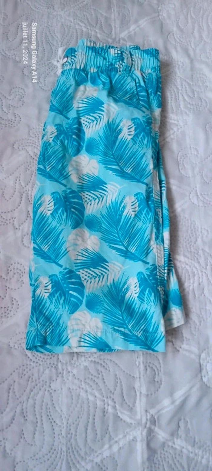 Bermuda motif palmiers turquoise garçon 12 ans kiabi - photo numéro 6