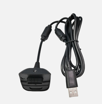 Câble de Charge USB 1.5m pour Manette Sans Fil Xbox 360 - Noir - Haute Qualité