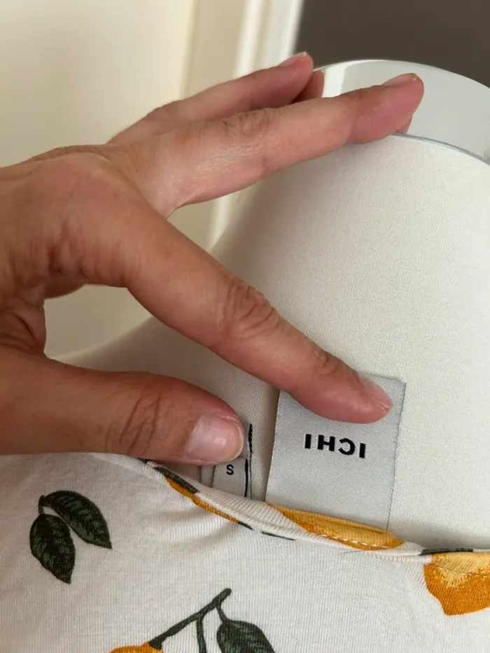Ichi top haut été imprimée citron femme,taille S/36 - photo numéro 3