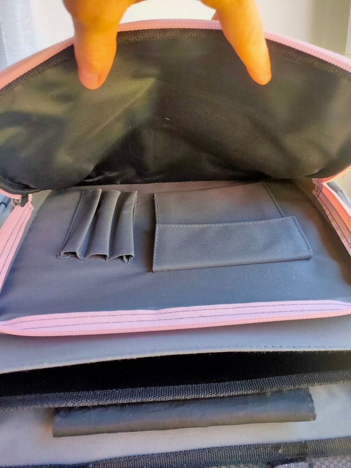 Cartable Caméléon rose et gris - photo numéro 7