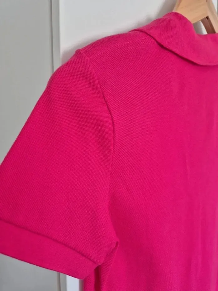 Polo lacoste femme rose taille S 36 nid d'abeille - photo numéro 8