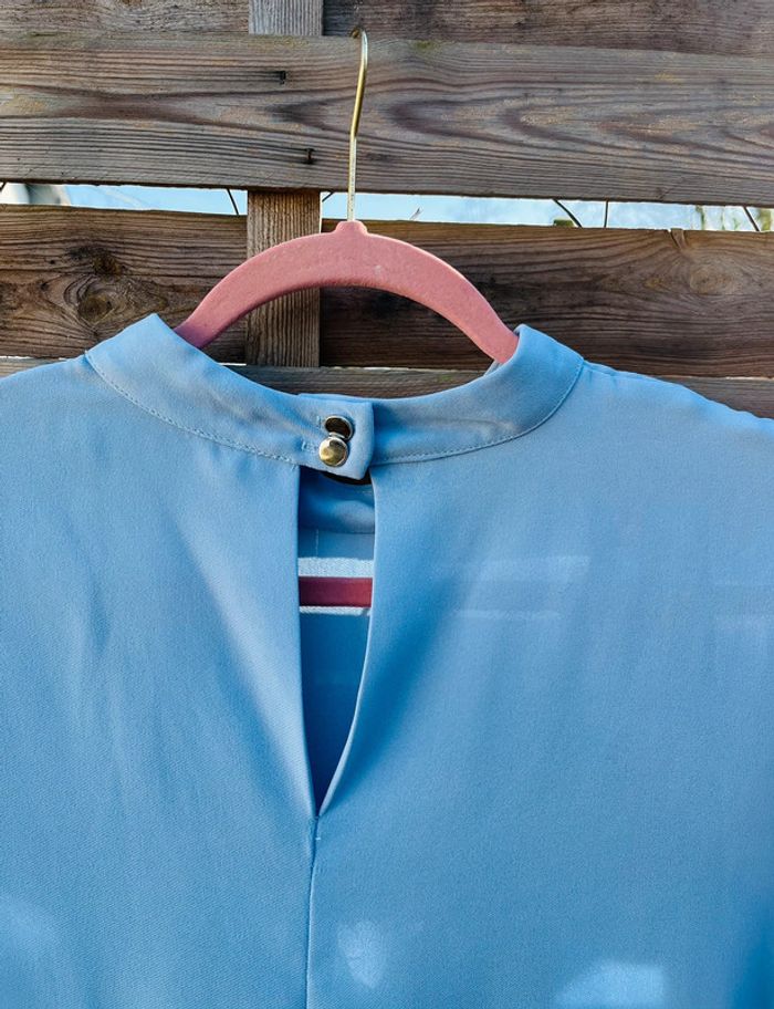 Blouse bleu ciel - Taille 42 - photo numéro 7
