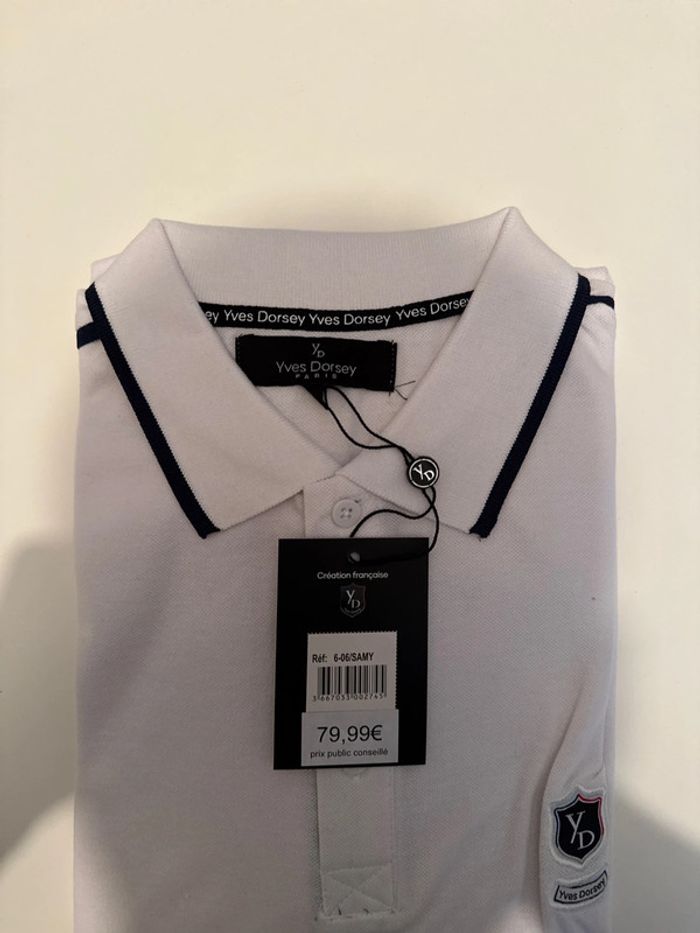 Polo Homme Neuf Yves Dorsey Paris - Blanc - Taille L - 100% Coton - photo numéro 8