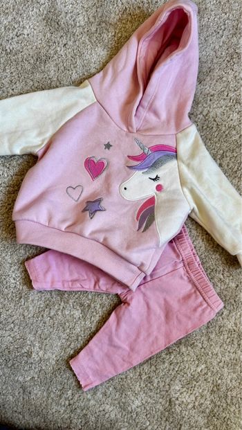 Sweat et pantalon rose Primark – 0/3 mois