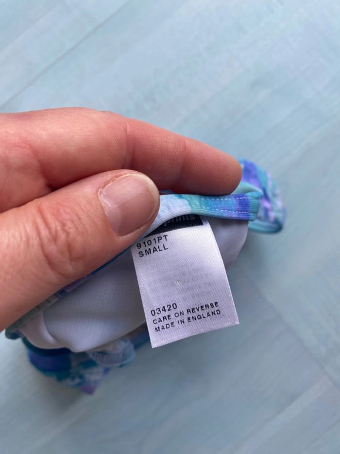 Bas de maillot de bain bleu/vert/violet taille s footprints - photo numéro 3