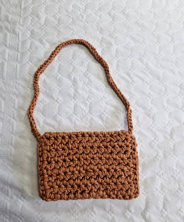 Sac à main à bandoulière , femme , en maille , fait main - photo numéro 2