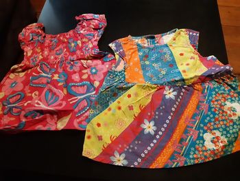 Tunique été bébé fille 18 mois vintage patchwork dpam hippie coloré peps