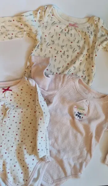 Lot de 3 bodies - 9 mois - Fille