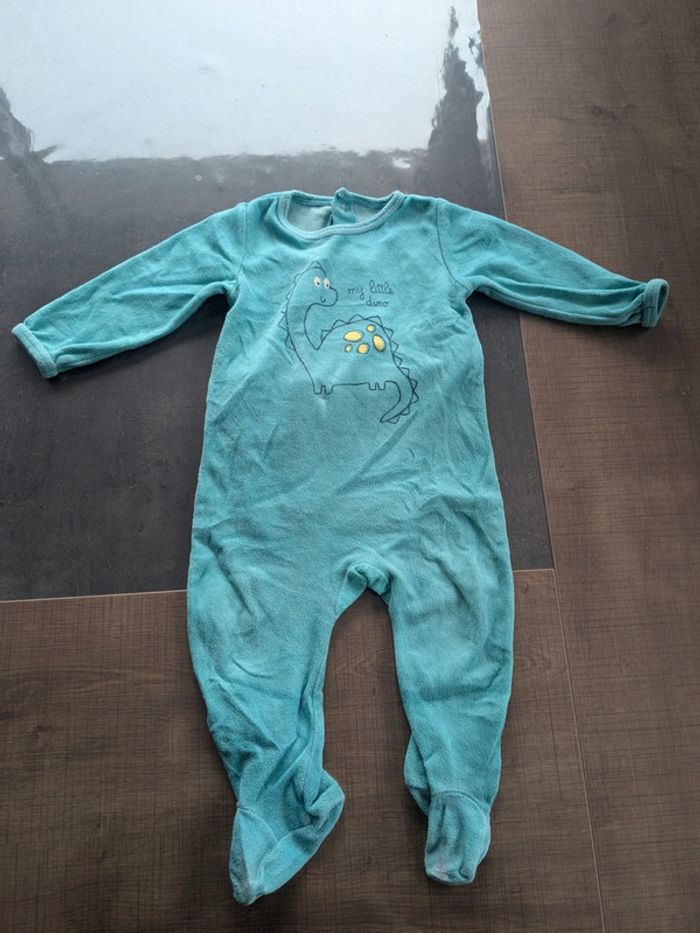 Pyjama dino en velours 9 mois