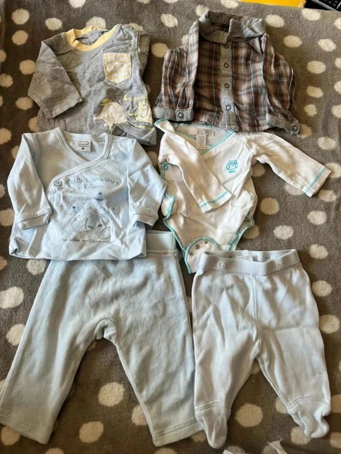 Lot naissance garçons taille 0, 10 pièces - photo numéro 3