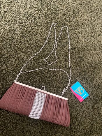 Sac à bandoulière pochette marron fêtes mariage neuf