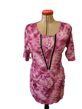 Robe violette imprimée décorée Anna Mur Taille M