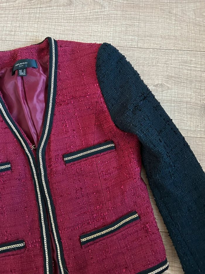 Blazer rouge et noir Mango taille S TBE - photo numéro 17