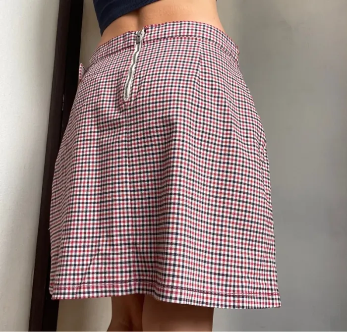 Jupe courte Hollister motif vichy / tartan - photo numéro 3