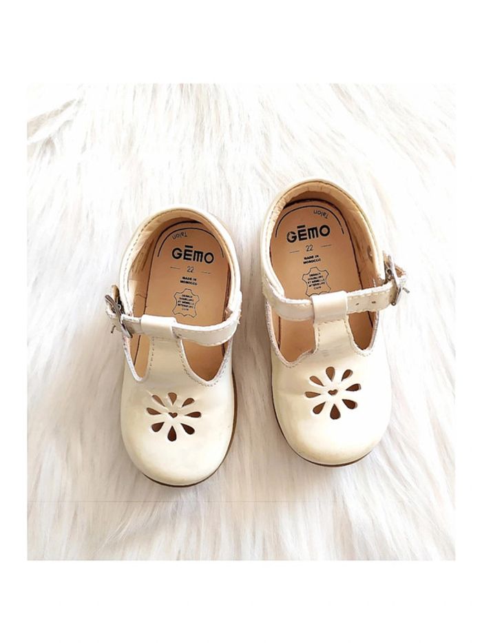 Chaussures bébé salomé montantes en cuir verni style rétro vintage printemps été - photo numéro 3