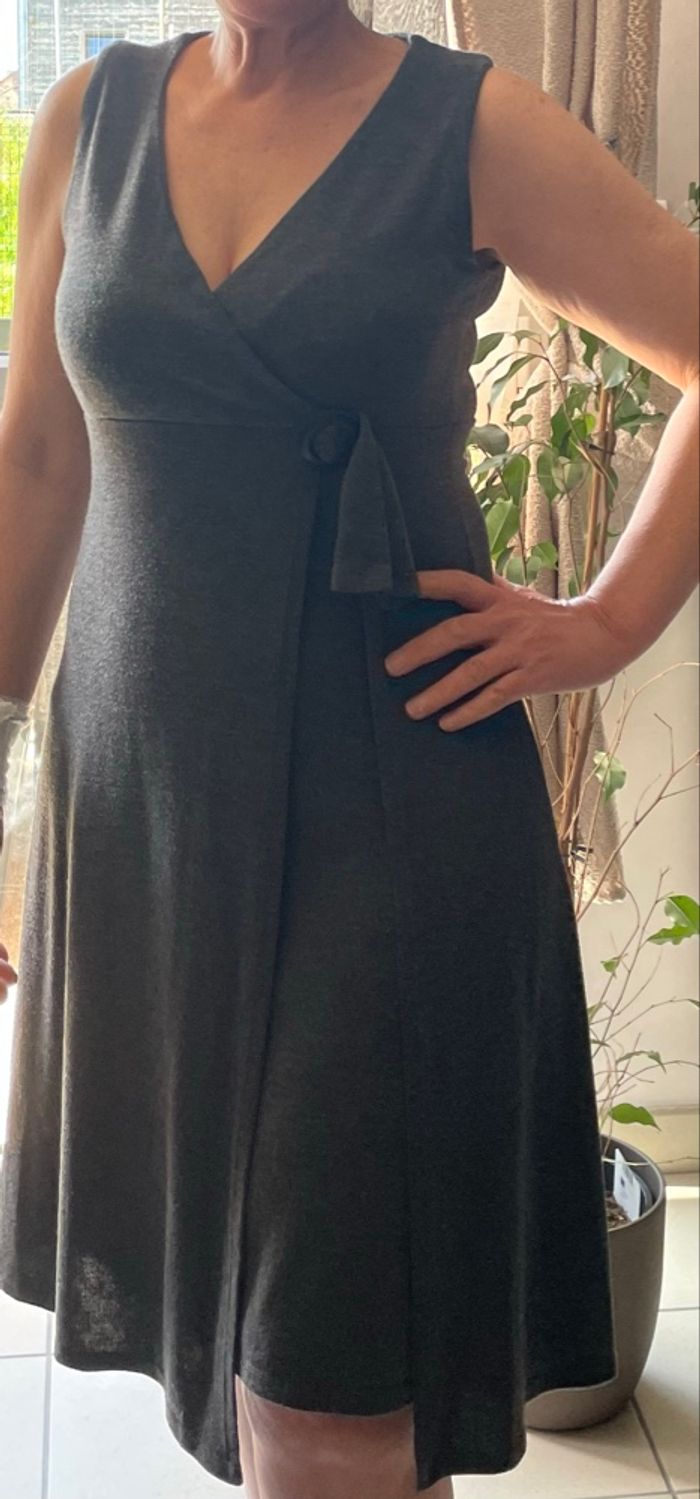 Robe Jacqueline Riu grise évasée – Taille 2 (S/M) Style Casual Élégant - photo numéro 8