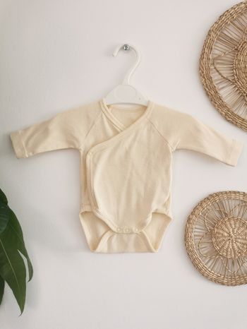 Body jaune pâle manches longues Naissance