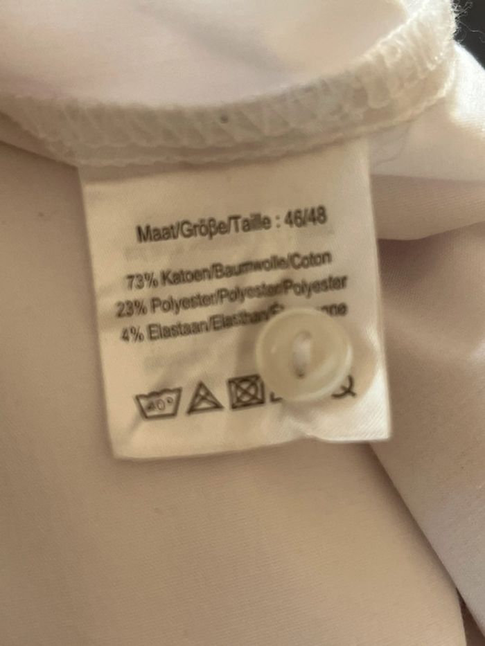 Maxi chemise blanche 46/48 coton Elasthane comme neuve - photo numéro 6