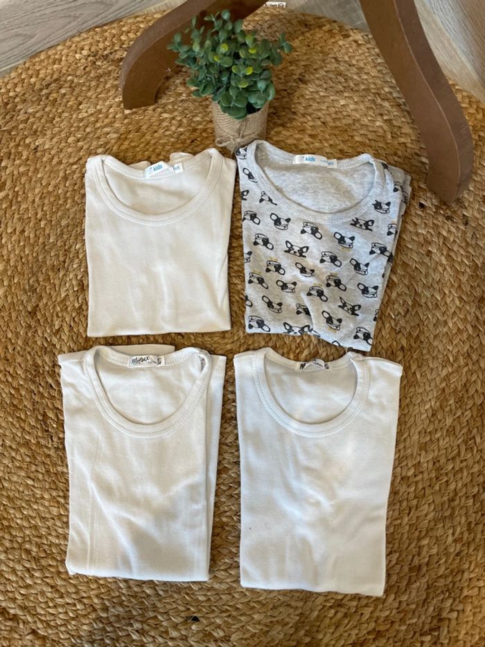 Lot de 4 maillots de corps Gemo 4 ans - photo numéro 2