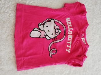 Tee shirt rose  hello kitty fille 1 mois