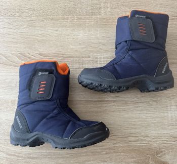 Bottes après-ski marine et orange enfant Decathlon