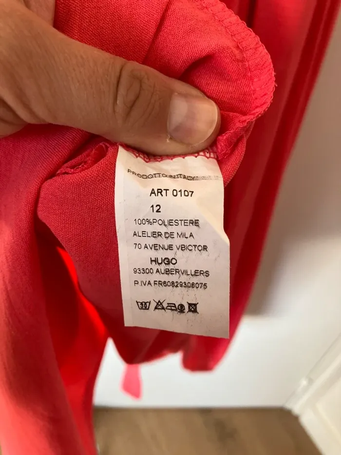 Robe longue corail à nouer à la taille - photo numéro 10