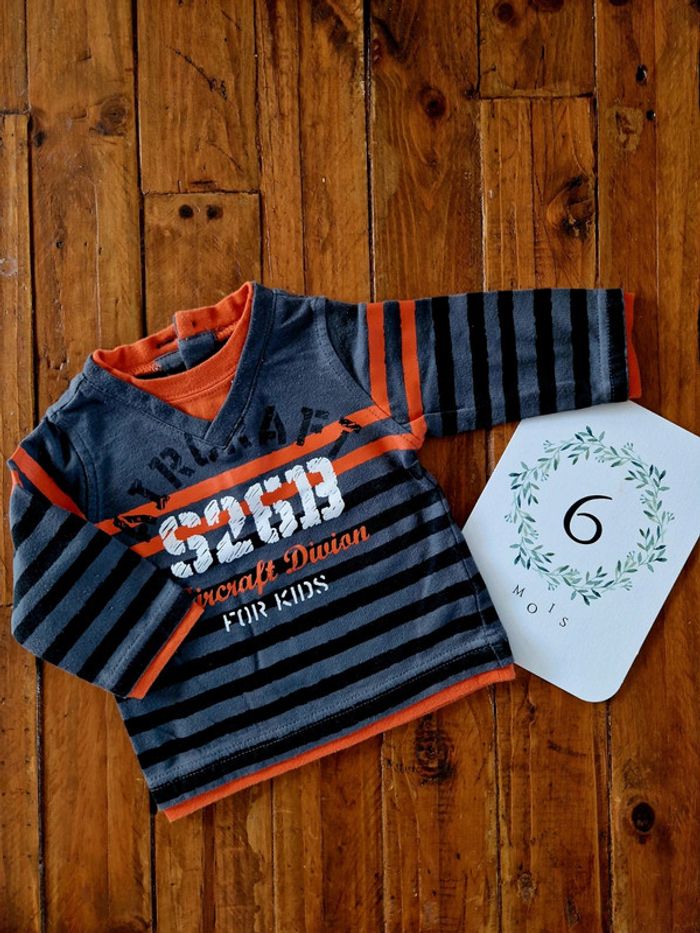 T-shirt manches longues 6 mois