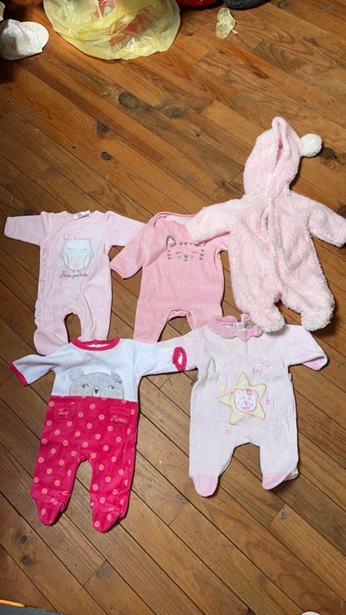 Lot de 5 pyjama fille 1 mois