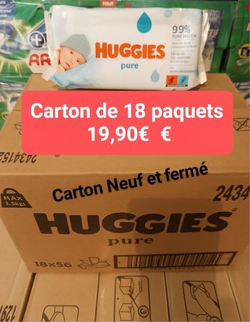 Lot de 18 paquets de lingettes Huggies