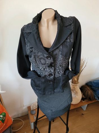 Blazer noir et gris très élégant
