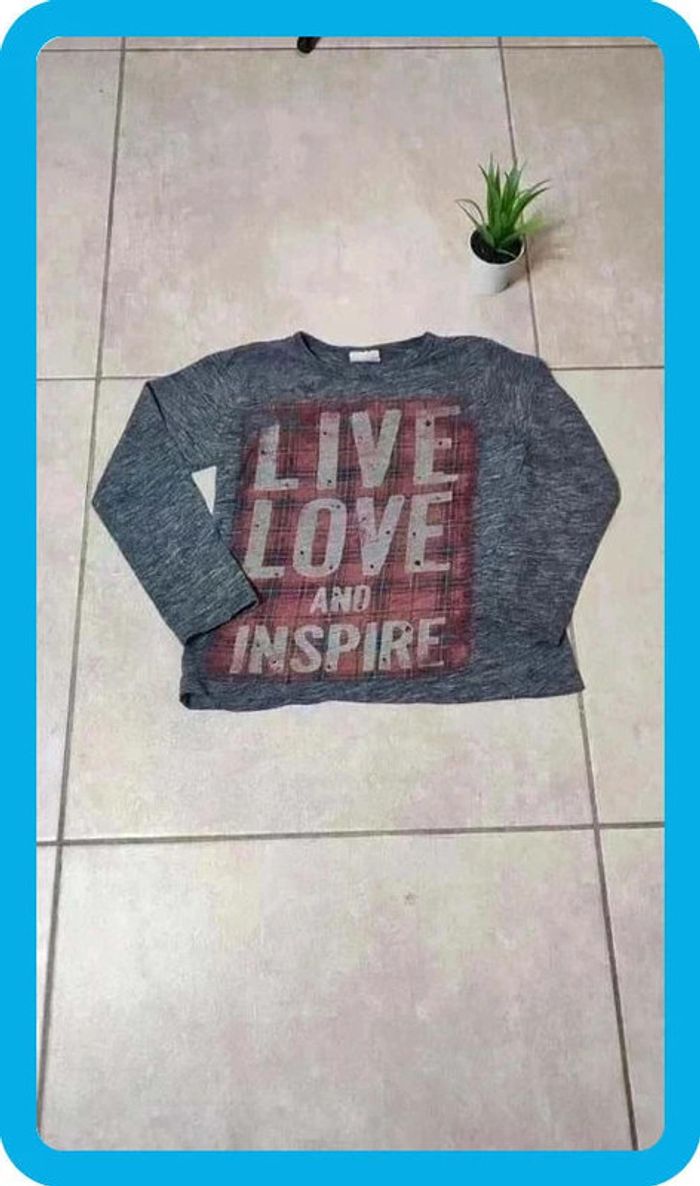 T-shirt manches longues gris 4/5 ans - Zara Kids - Confort et style