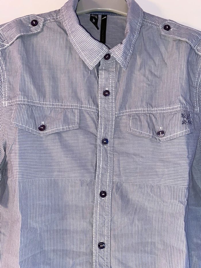 Chemise à manches courtes rayée - photo numéro 2