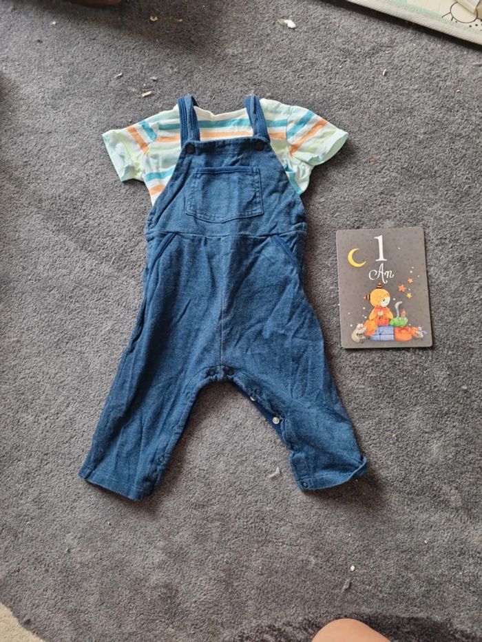 Salopette petit bateau 12 mois