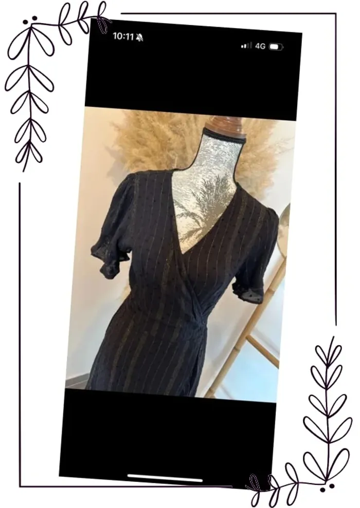 Robe d’été noire et doré - photo numéro 2