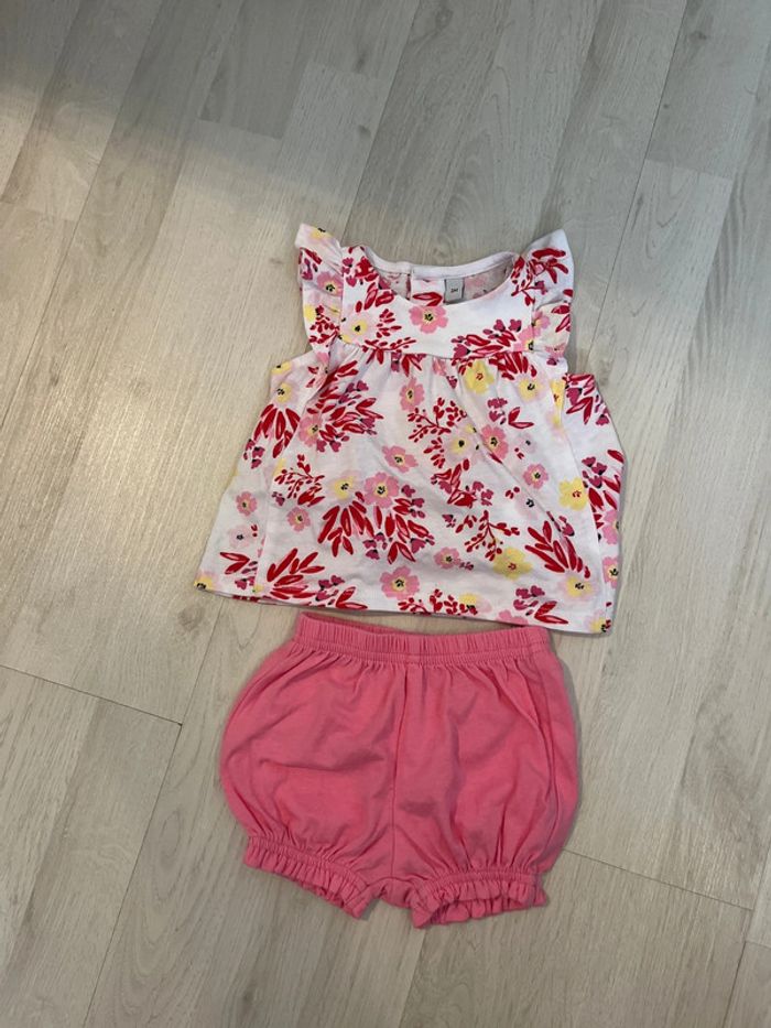 Ensemble été fleurs fille