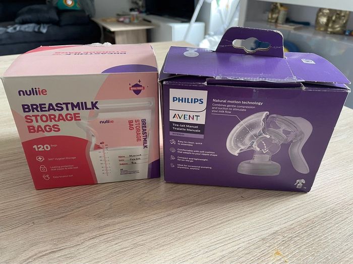 Tire lait avent et poches congélation