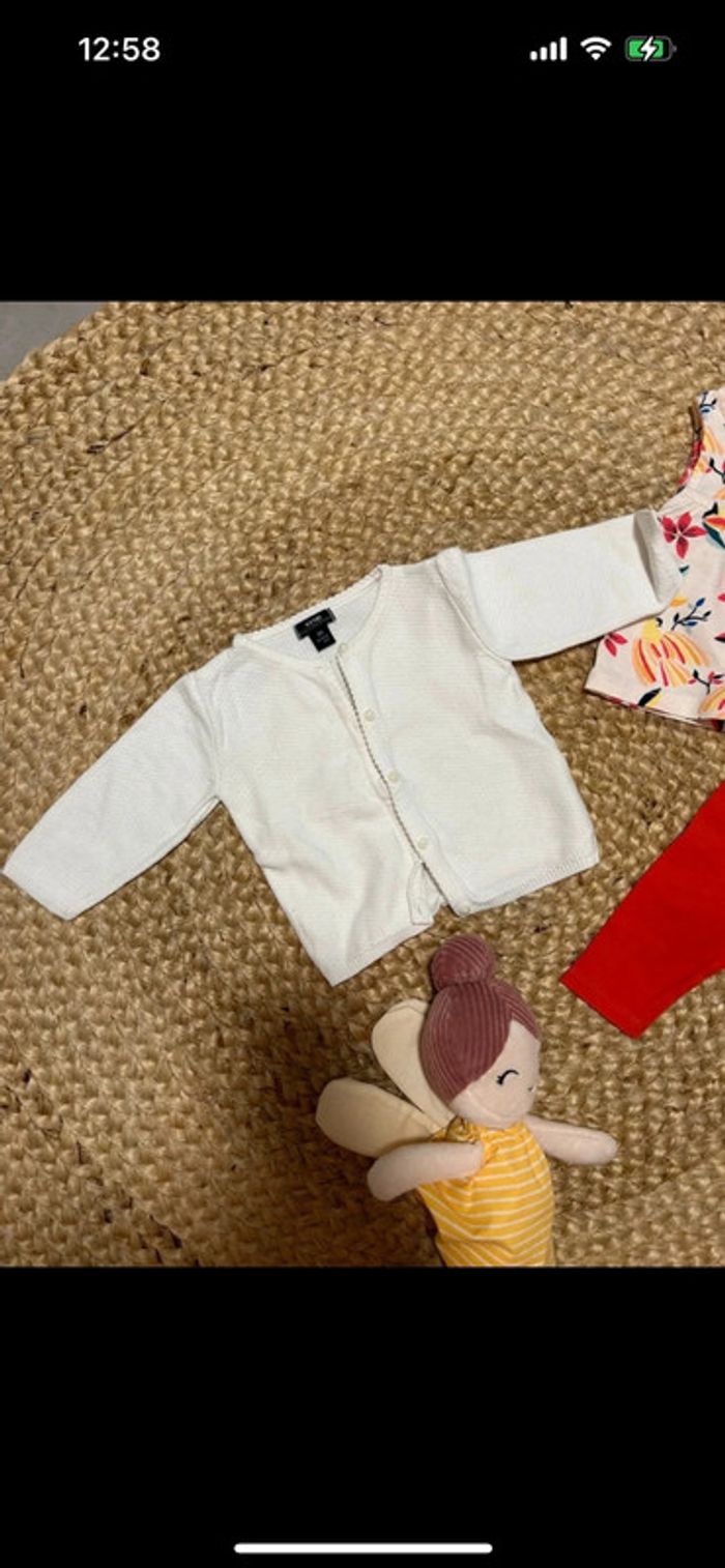 Ensemble gilet haut et leggings bébé fille - photo numéro 2