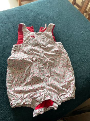 Combishort fille 12 mois 74 cm