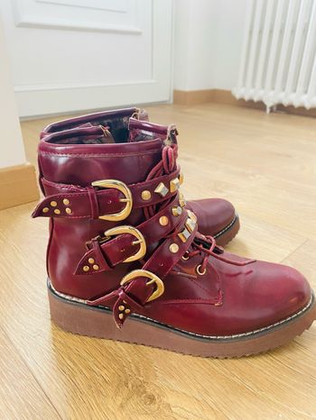 Bottines Bordeaux