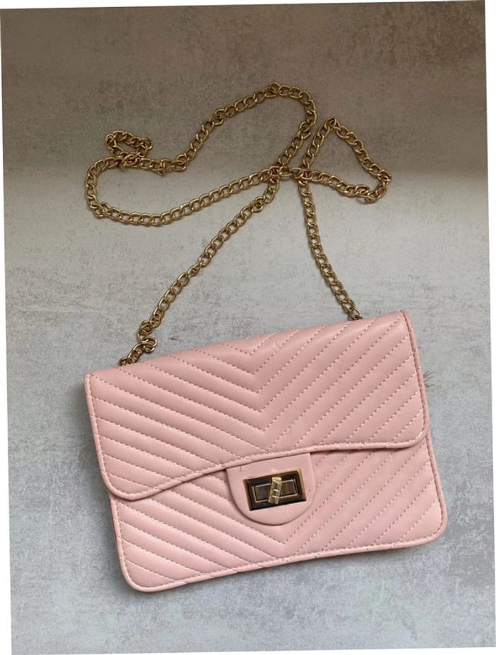 Sac à main rose pâle pochette très bon état