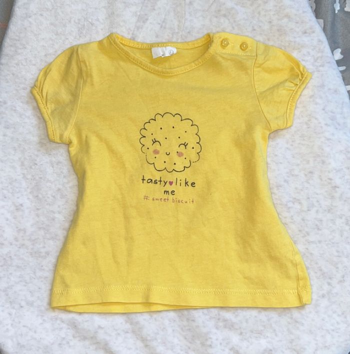Haut T-Shirt manches courtes bébé fille Taille 3 mois