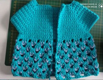 Gilet crochet manche courte