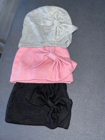 Lot de 3 bonnets bébé
